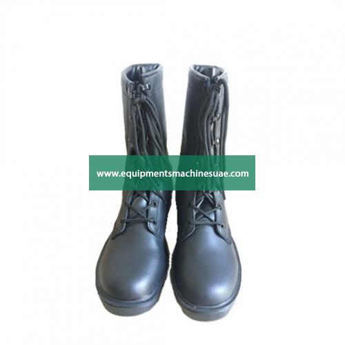 Army Jungle Black Leather Panama Boots