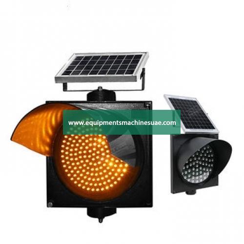 LED Road Safety Flashing Warning Light Solar Traffic Light
