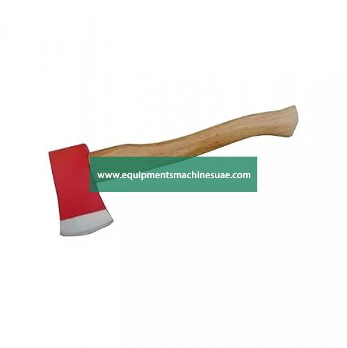 Red Axe with Wood Handle