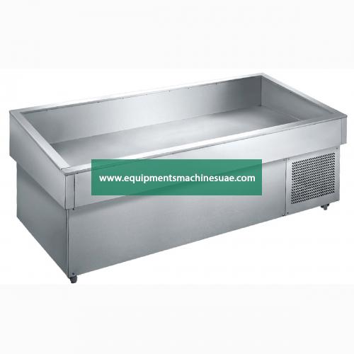Stainless Steel Open Fish and Seafood Display Refrigerator